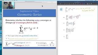 Supplemental Video Geometric Series Test Ex 2 [upl. by Diley]