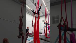 Aerial silks aerial silks aerialsilks aerialfootage acrobatics dance yoga excercise stunts [upl. by Enotna]