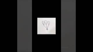 Easy Balloon Drawing🎈 balloondrawing easydrawing drawingtutorial art paintingbyanisha [upl. by Ewold]