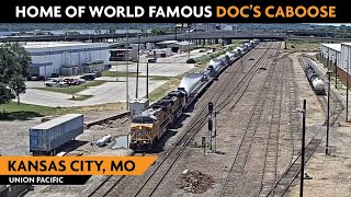 Kansas City Docs Caboose Missouri USA  Virtual Railfan LIVE [upl. by Reger]