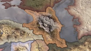 What if Transcaucasia was formed by Georgia HOI4 Timelapse [upl. by Ydnim]