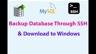 Backup  Export Database through SSH and Download to windows  linux database mysqldump [upl. by Greenlee]