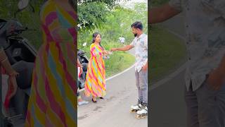 skating girl reaction shortvideo youtubeshorts shorts skatingboytana india [upl. by Erdnuaed362]