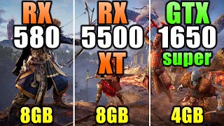 RX 580 vs RX 5500 XT vs GTX 1650 Super  Updated Benchmarks in 2023 [upl. by Inaboy]