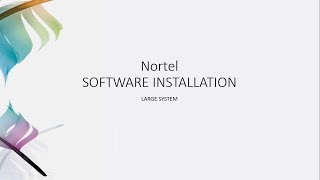 Nortel Large SOFTWARE INSTALLATION [upl. by Rahab651]