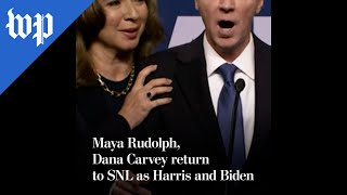 Maya Rudolph Dana Carvey return to SNL as Harris and Biden [upl. by Nebe753]