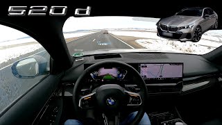 2024 BMW 520d xDrive Mild Hybrid POV Test Drive G60 [upl. by Starkey623]