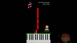 quotMary Had a Little Lambquot Easy Piano Beginner Lessons pianolessons pianotutorial [upl. by Aryt]