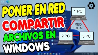 Como PONER en RED PC Y COMPARTIR ARCHIVOS Crear Red Local WINDOWS 10 Y 11✅ [upl. by Enytsirk]