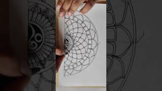 Semi circle mandala zentangle mandala artmandala drwaingzendoodle art [upl. by Ezeerb]