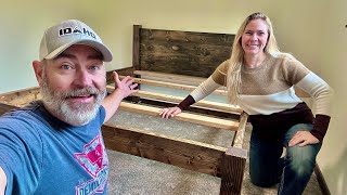 DIY Queen Size Bed Frame  Easy and Cheap [upl. by Edwine]