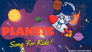 Planets Song For Kids with lyrics learning kids [upl. by Pretrice]