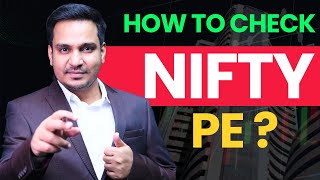 How to Check NIFTY PE  Nifty PE Ratio Kaise Check Kare  How to invest in Stocks for Beginners [upl. by Guildroy]