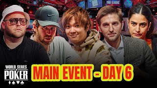 World Series of Poker Main Event 2023  Day 6 with Rigby Dunst Yokosawa Racener amp Luther [upl. by Ayanal]