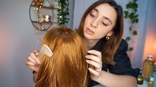 TI FACCIO LE COCCOLE ALLA TESTA 🤍 ASMR Rilassante  hairbrushing haircare [upl. by Adena]