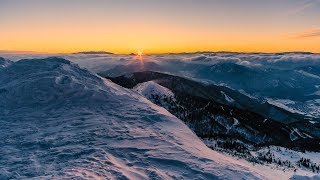 Skialp na Chlebe s východom slnka  Malá Fatra [upl. by Kotto]