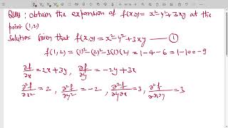 TaylorstheoremforafunctionoftwovariablePart01 [upl. by Rustin]