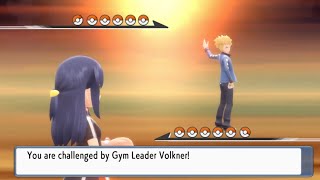 Pokemon Brilliant Diamond vs Gym Leader Volkner Rematch Set Mode No items [upl. by Haimehen]