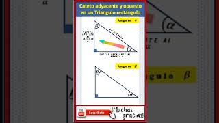 Cateto adyacente y opuesto en un Triangulo rectángulo seaprendehaciendonomirando triángulo [upl. by Bouley]