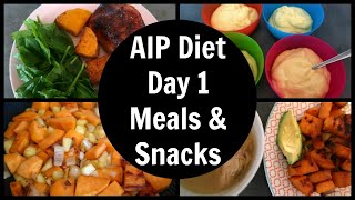 AIP Diet Day 1  Autoimmune Protocol Meals amp Snacks [upl. by Lirva]