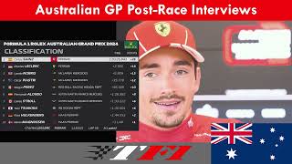 🎤Insights amp Reactions PostRace Interviews from the 2024 Australian Grand Prix [upl. by Elyag800]