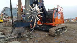 NCB FD200 installing full displacement piles in London [upl. by Anyala947]