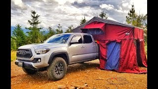 Rooftop Tent Initial Review  CVT Cascadia Vehicle Tents Mt Rainier  on a Toyota Tacoma [upl. by Amery909]