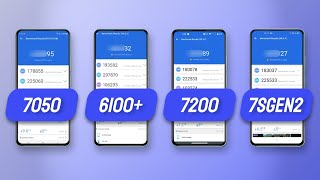 Dimensity 7050 Vs Dimensity 6100 Vs Dimensity 7200 Vs Snapdragon 7s Gen 2  Antutu Score amp Specs [upl. by Tara430]