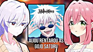 100 girlfriends who really love you react to Aijou Rentarou as Gojo satoru  Gacha React [upl. by Ecydnac]