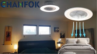 CHANFOK Modern Ceiling Fan With LED Lights  How To Install A Ceiling Fan [upl. by Yssim]