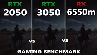 RTX 2050 vs RTX 3050 vs RX 6550M Gaming Benchmark Test  Tested in 10 Games  Which one is Better [upl. by Ettelorahc]