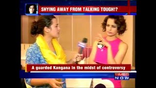 Kangana Ranaut Avoids Questions on Hrithik Roshan and Adhyayan Suman [upl. by Sucramrej525]