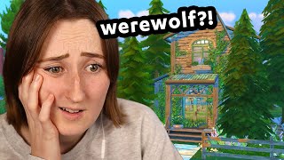 building a TINY HOUSE for a werewolf in the sims [upl. by Nahtiek]