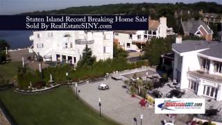 From Above Nicolosi Dr  Staten Islands Highest Priced Home Sale in History  RealEstateSINYcom [upl. by Tolliver123]