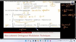 Non Coherent Orthogonal modulation techniques and BFSK noncoherent demodulator [upl. by Aicilak]