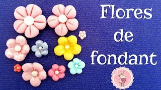 Cómo hacer flores de fondant fáciles Mi tarta preferida [upl. by Ikilisav]