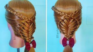 New Ponytail Hairstyle Variation Alert  Easy Braided Ponytail Hairstyle for medium to long Hairs [upl. by Acacia]