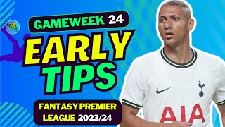 FPL GW24 EARLY TEAM SELECTION TIPS  FANTASY PREMIER LEAGUE 202324 TIPS [upl. by Clio]