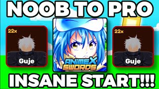 INSANE START Anime Swords X F2P Noob to Pro 1 UPDATE1 [upl. by Prissie]