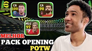 Melhor PACK OPENING nos POTW no efootball 2024 mobile [upl. by Alliuqa975]