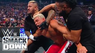 The Bloodline Terrorize Cody Rhodes and Kevin Owens  WWE SmackDown Highlights 71924  WWE on USA [upl. by Enyawd]