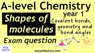 Shapes of molecules Alevel chemistry exam question [upl. by Senalda]