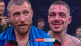 Lomachenko dedicates Kambosos win to father in emotional interview 🙏 [upl. by Anhavas]