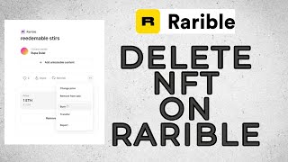 How to Delete Nft on Rarible  Remove NFT on Rarible [upl. by Rockel]