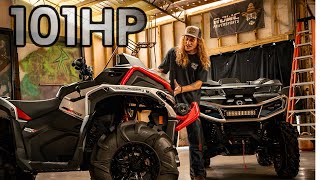 101hp 2025 Canam Outlander 1000 xmr at The Swamp Ranch Behind the scenes [upl. by Oiramaj927]