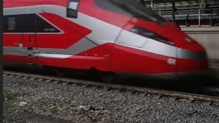 Roma TIBURTINA station  Bullet and regional trains arrive and depart  Italian Railway Ferrovia [upl. by Ansilme]