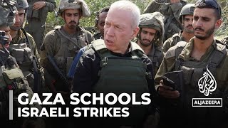 Israel hits eight schools in Gaza in two weeks [upl. by Vevay472]