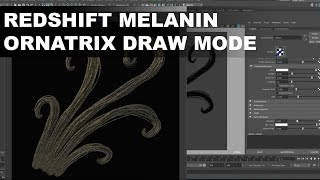 How to draw Ornatrix Hair and add Redshift Melanin parameter in Maya [upl. by Sacci]