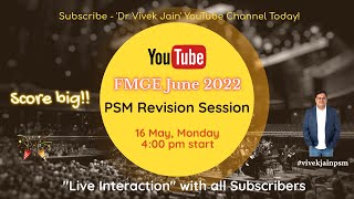 PSM REVISION SESSION 100 Course FMGE June 2022 vivekjainpsm fmge neetpg [upl. by Azalea]