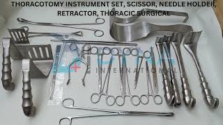 Thoracotomy Instrument Set scissor  Needle Holder Retractor Thoracic Surgical [upl. by Atteoj]